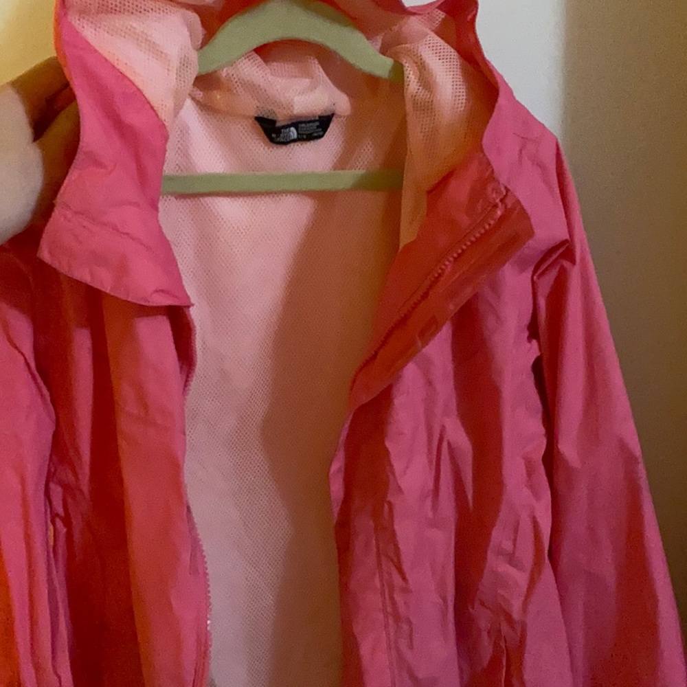Pink North Face Rain Coat